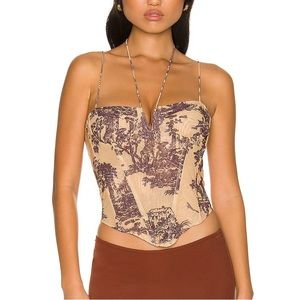 Miaou Aphex Corset in Gold Toile L